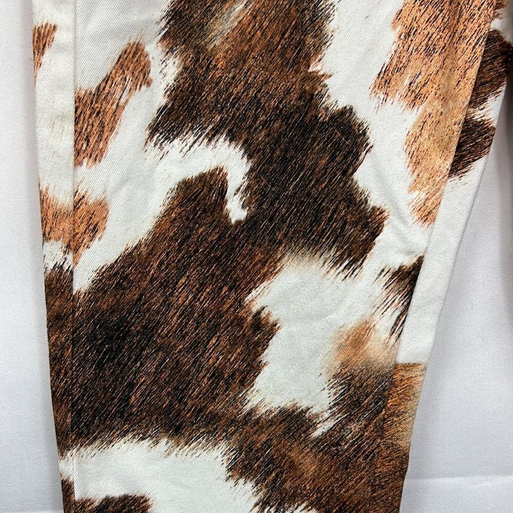 We Wore what White and brown animal print jeans size 26 NWT - Picture 6 of 16